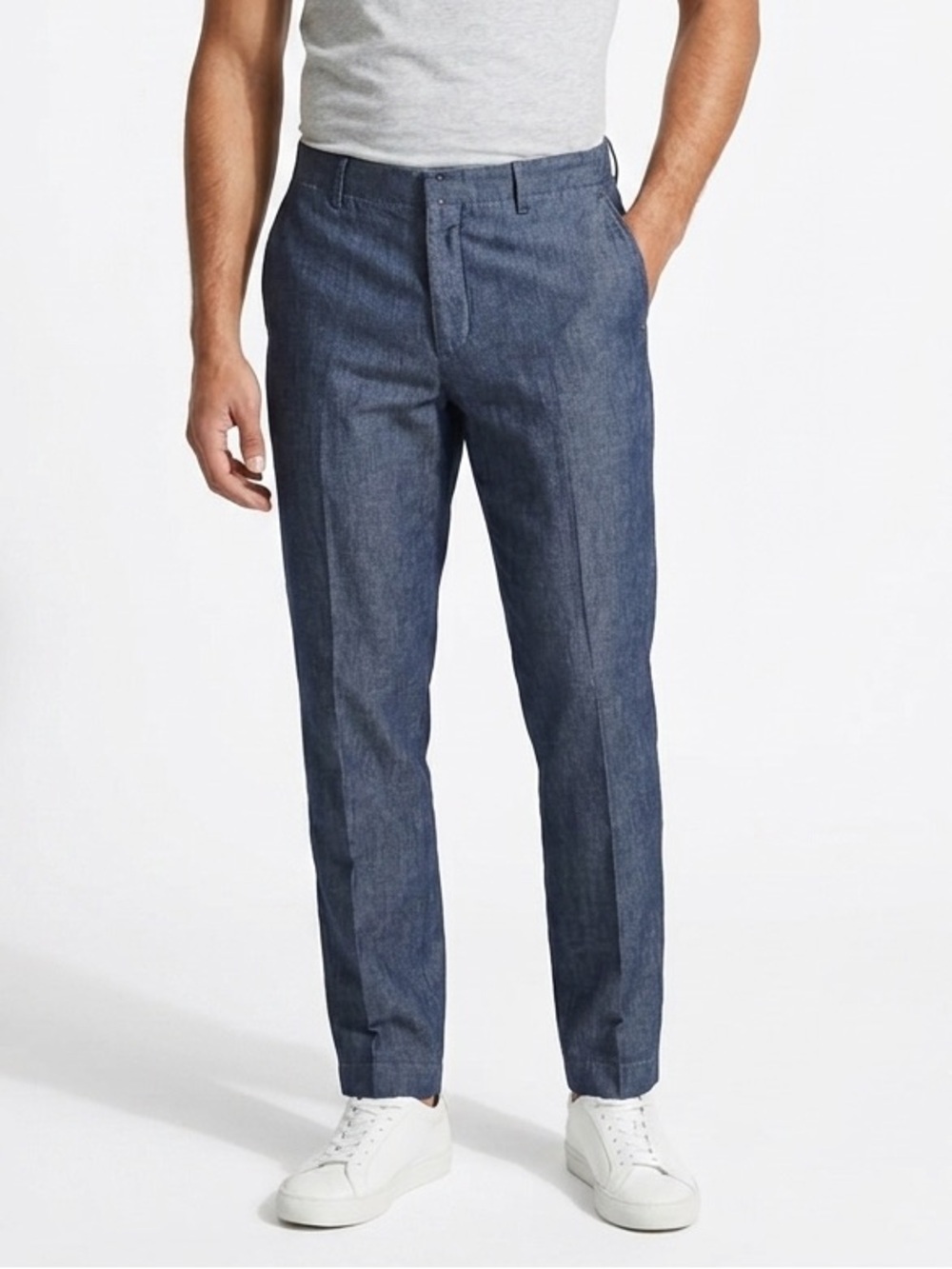 NWT Incotex Wide Fit Pattern 80 Hemp
Cotton Trouser Pants Blue Sz 54